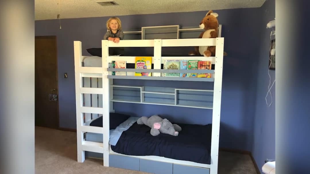 build a bunk bed with rock climbing wall00 12 07 05still047
