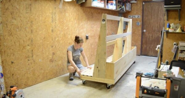 diy rolling lumber rack 21