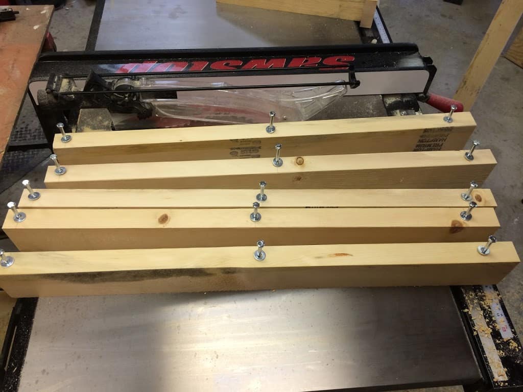 diy wall lumber rack 24