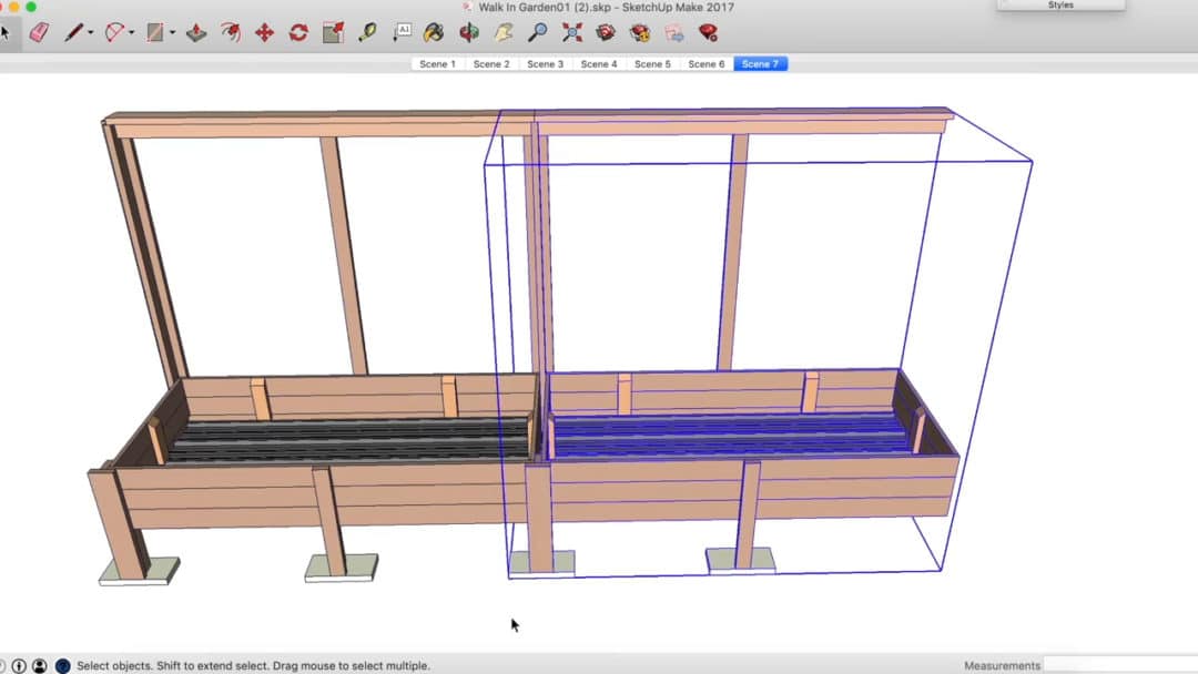 enclosed walk in garden with raised beds00 00 39 04still003