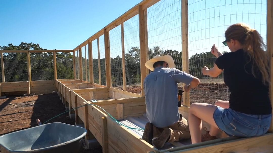 enclosed walk in garden with raised beds00 08 36 05still046